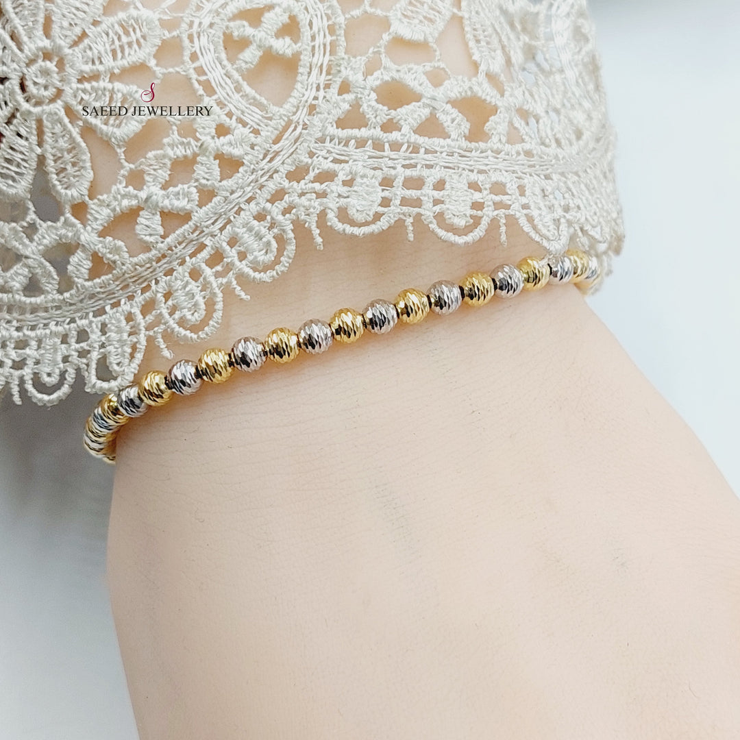 18K اسوارة طابات مرصع-مجوهرات الشيخ سعيد-Saeed Jewelry 
