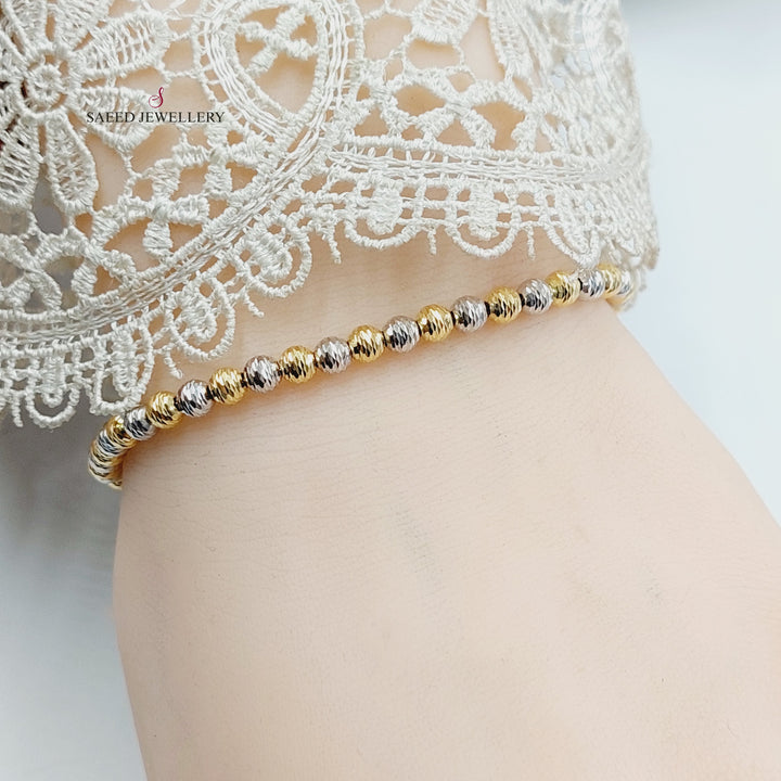 18K اسوارة طابات مرصع-مجوهرات الشيخ سعيد-Saeed Jewelry 