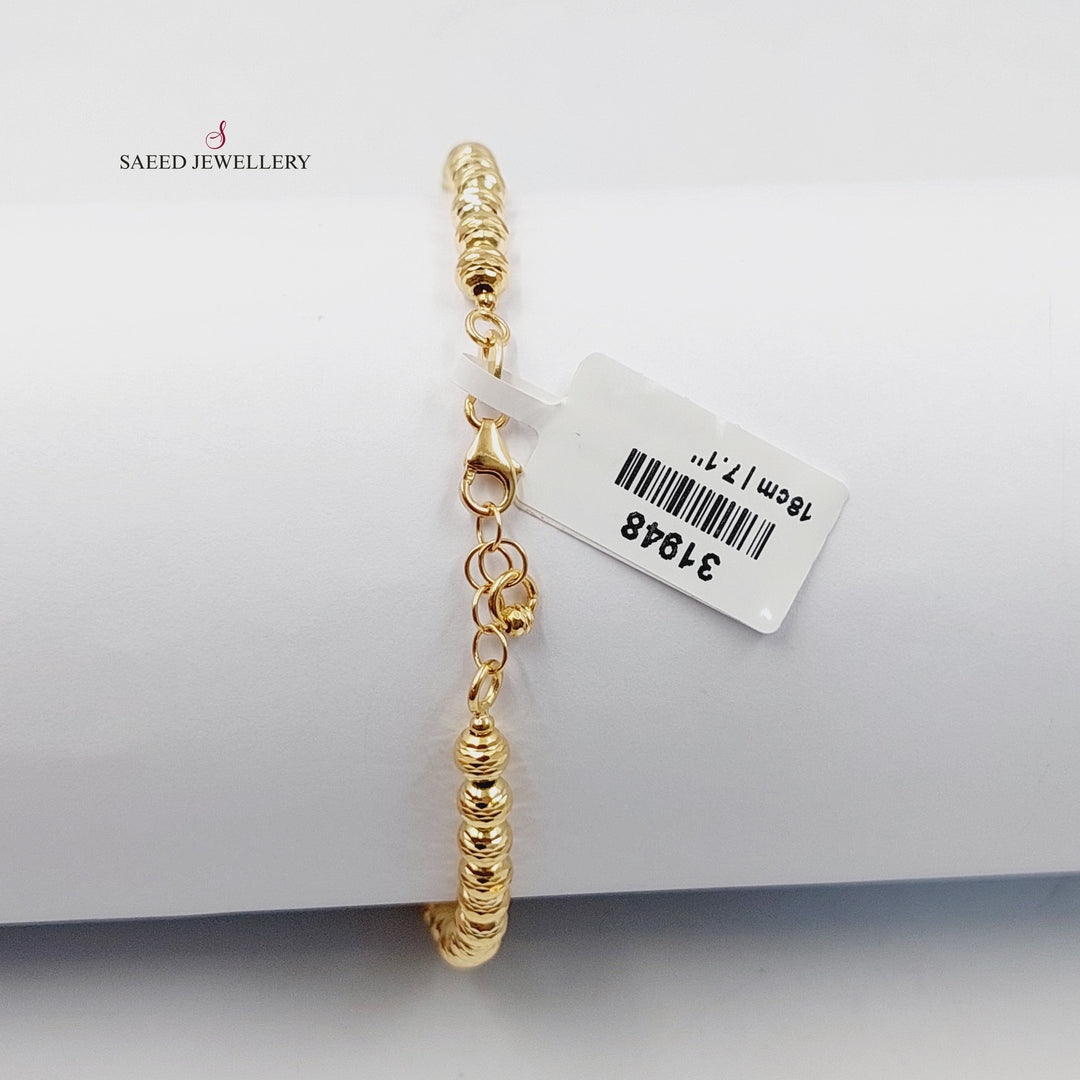 18K اسوارة طابات مرصع-مجوهرات الشيخ سعيد-Saeed Jewelry 