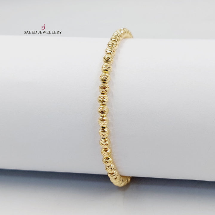 18K اسوارة طابات مرصع-مجوهرات الشيخ سعيد-Saeed Jewelry 