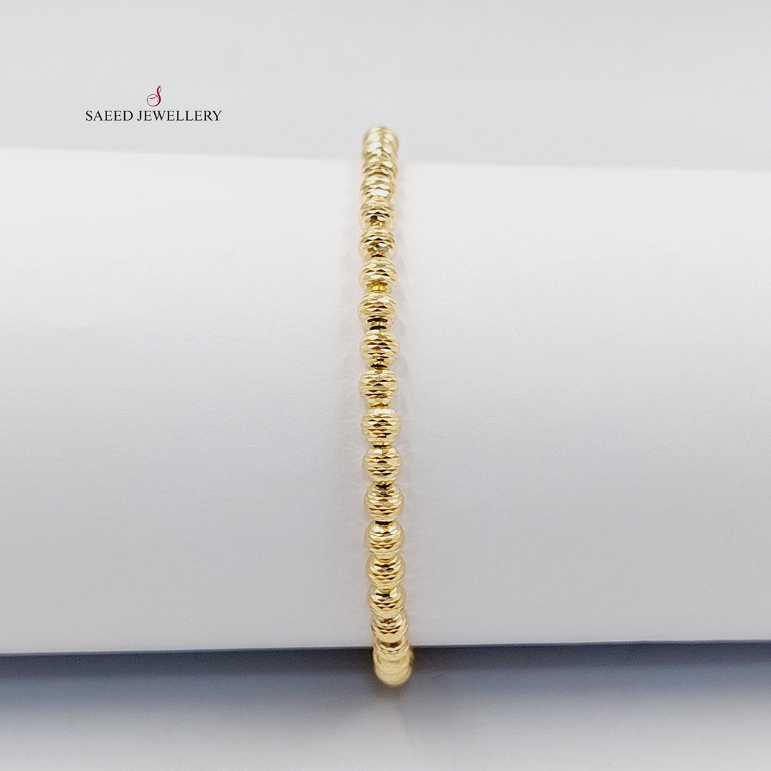 18K اسوارة طابات مرصع-مجوهرات الشيخ سعيد-Saeed Jewelry 