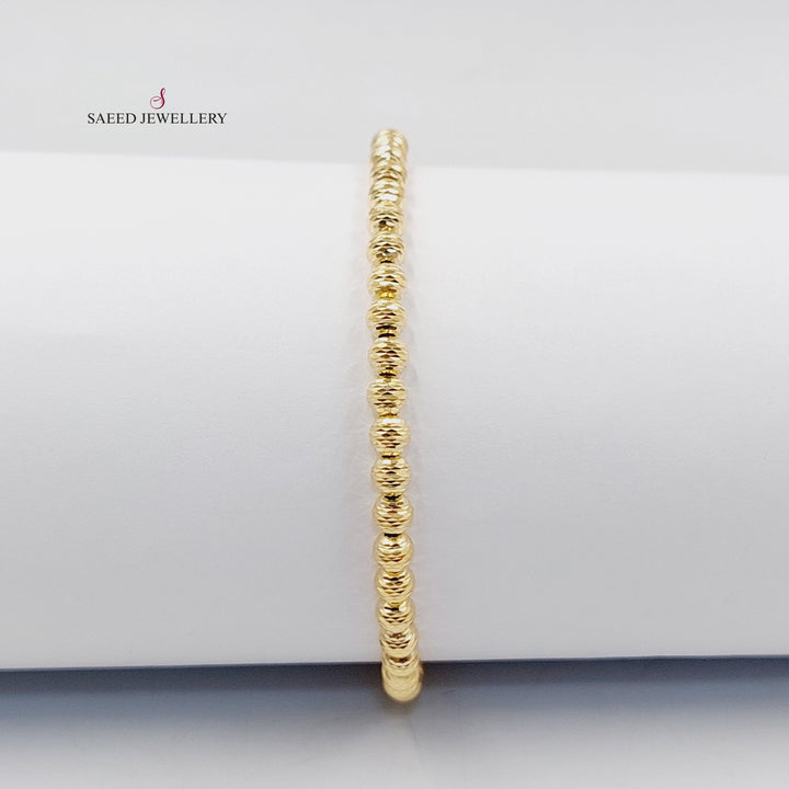 18K اسوارة طابات مرصع-مجوهرات الشيخ سعيد-Saeed Jewelry 
