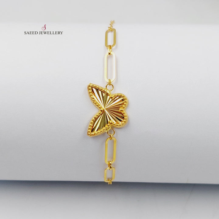 18K اسوارة فراشة-مجوهرات الشيخ سعيد-Saeed Jewelry 