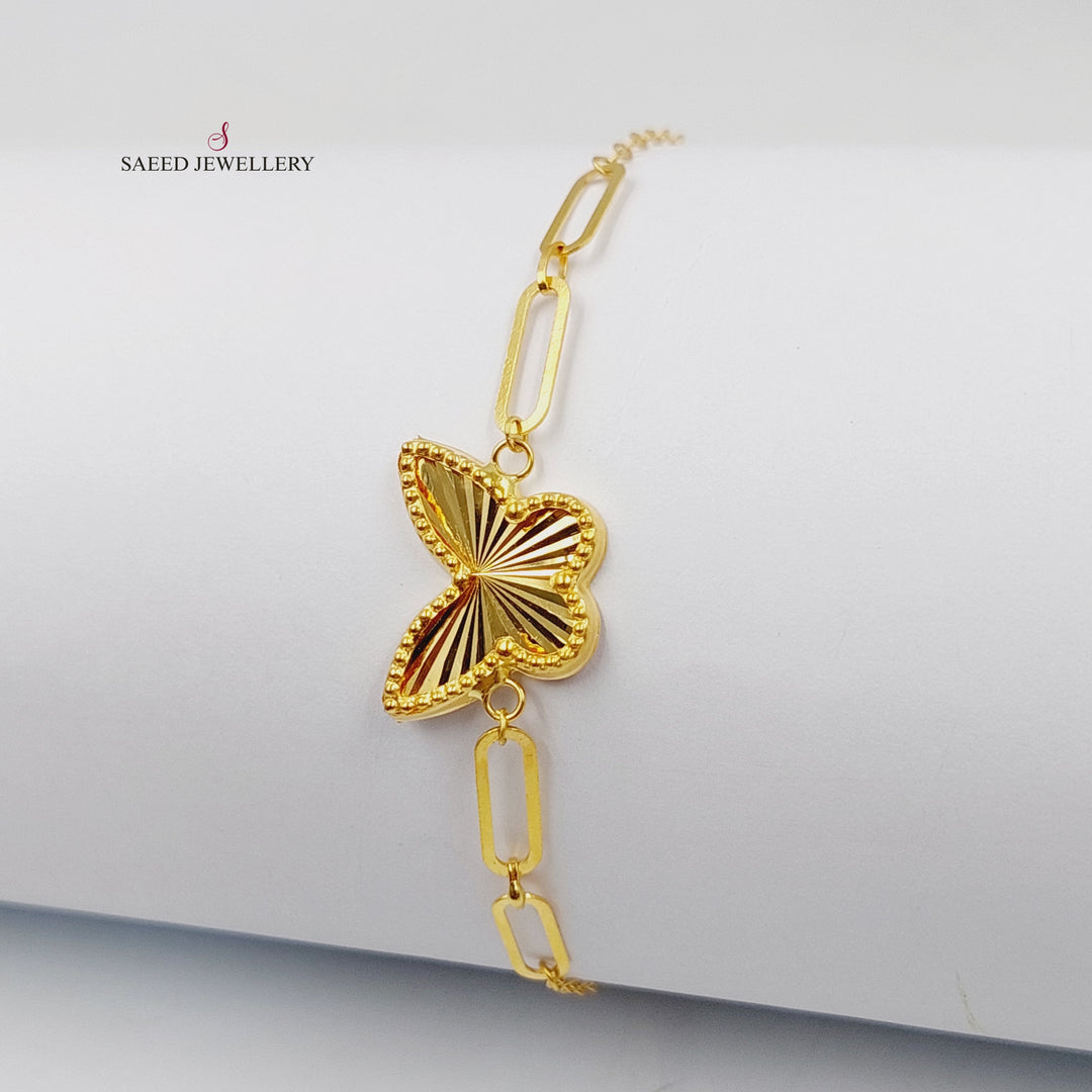18K اسوارة فراشة-مجوهرات الشيخ سعيد-Saeed Jewelry 