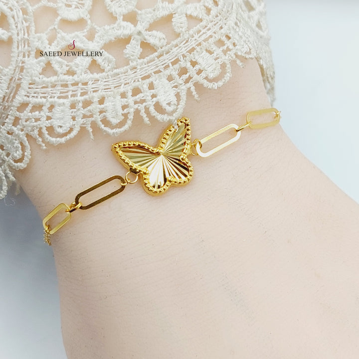 18K اسوارة فراشة-مجوهرات الشيخ سعيد-Saeed Jewelry 
