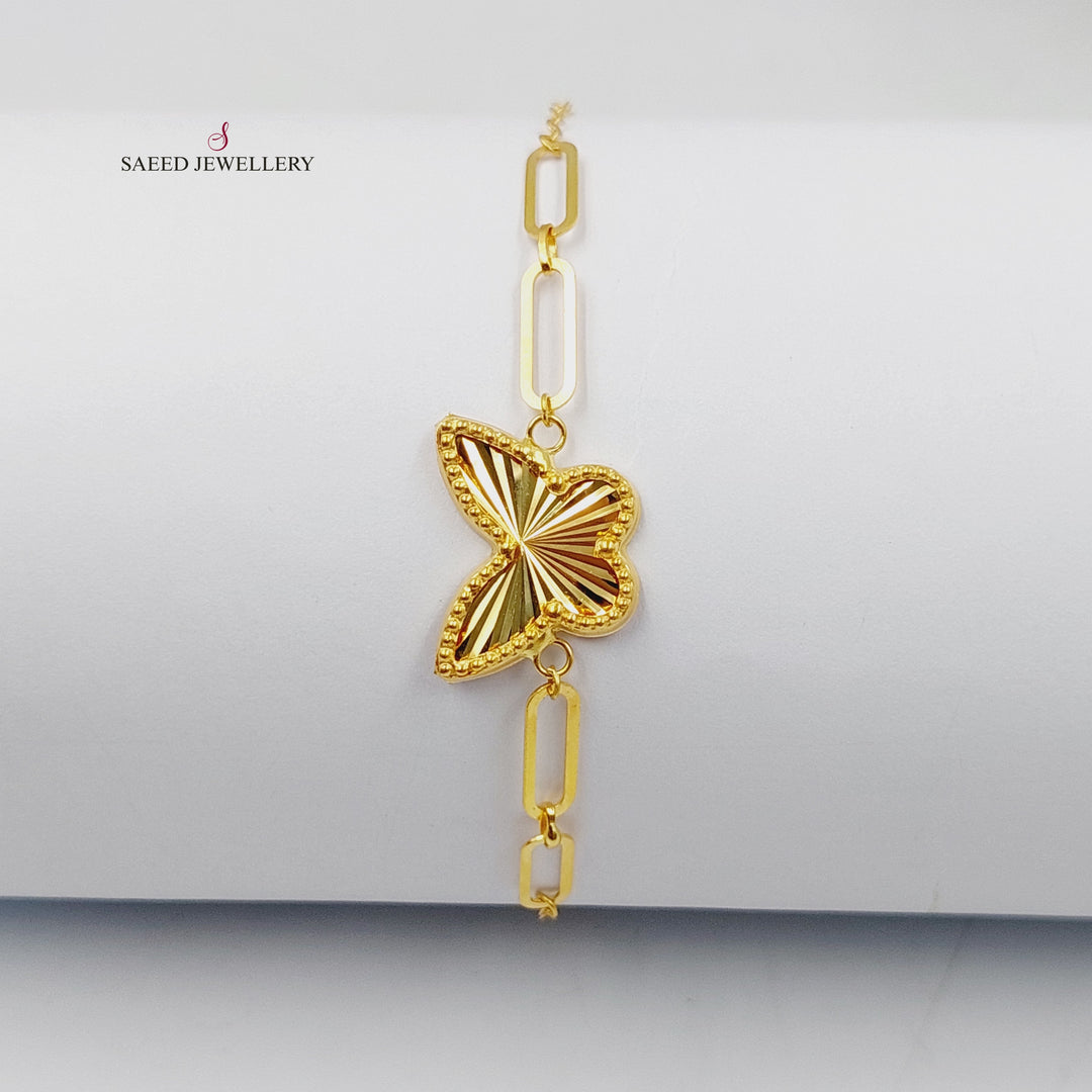 18K اسوارة فراشة-مجوهرات الشيخ سعيد-Saeed Jewelry 