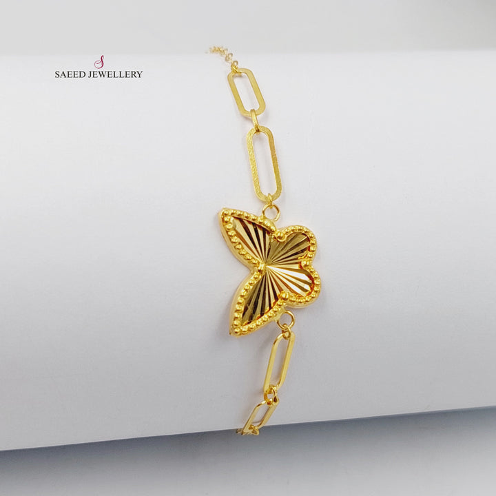 18K اسوارة فراشة-مجوهرات الشيخ سعيد-Saeed Jewelry 