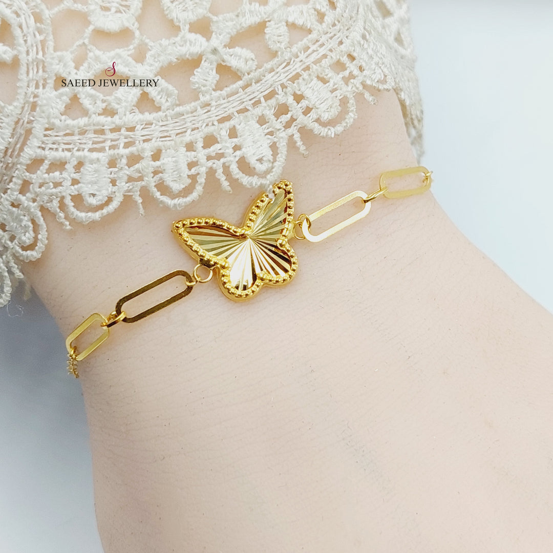 18K اسوارة فراشة-مجوهرات الشيخ سعيد-Saeed Jewelry 
