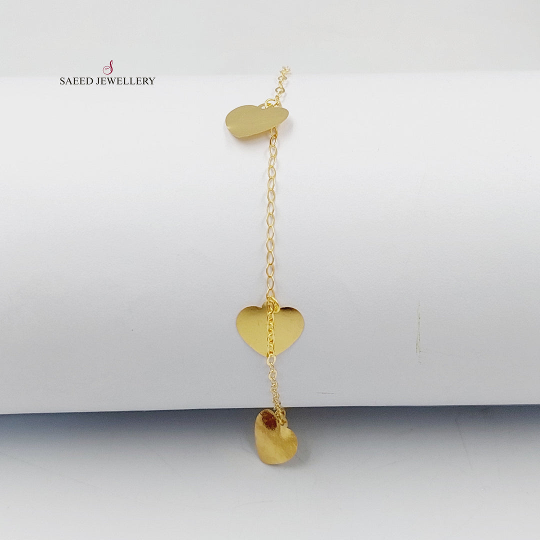 18K اسوارة دنانديش قلب-مجوهرات الشيخ سعيد-Saeed Jewelry 
