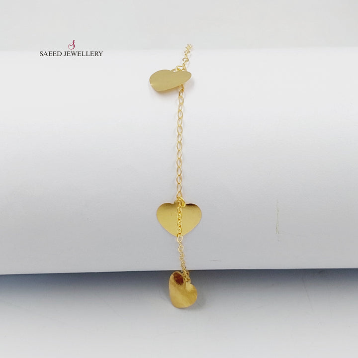 18K اسوارة دنانديش قلب-مجوهرات الشيخ سعيد-Saeed Jewelry 