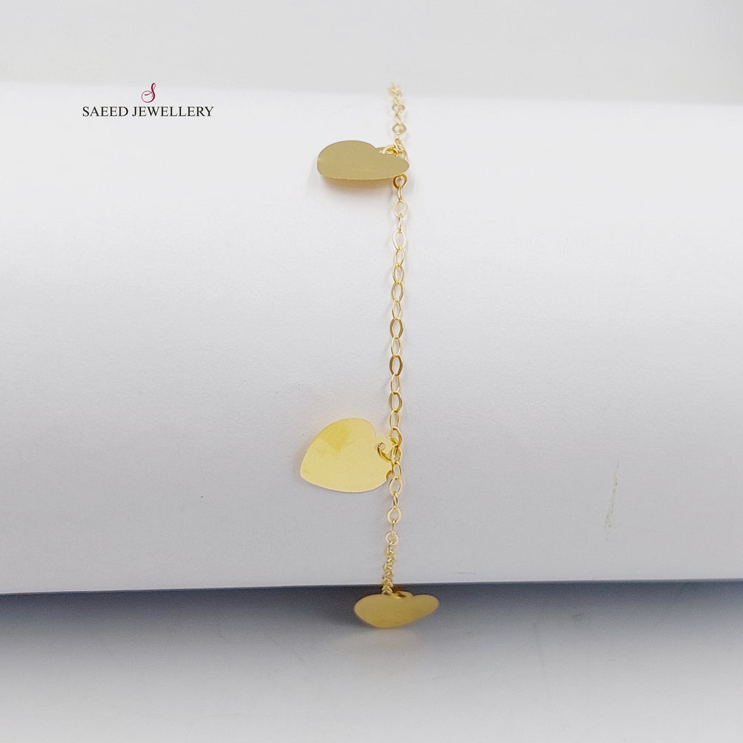 18K اسوارة دنانديش قلب-مجوهرات الشيخ سعيد-Saeed Jewelry 