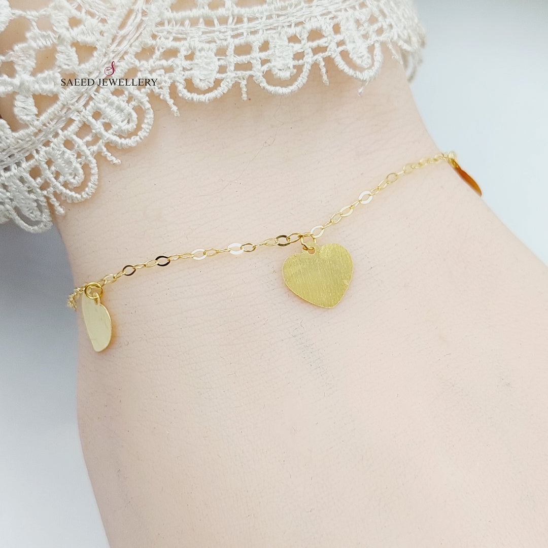 18K اسوارة دنانديش قلب-مجوهرات الشيخ سعيد-Saeed Jewelry 