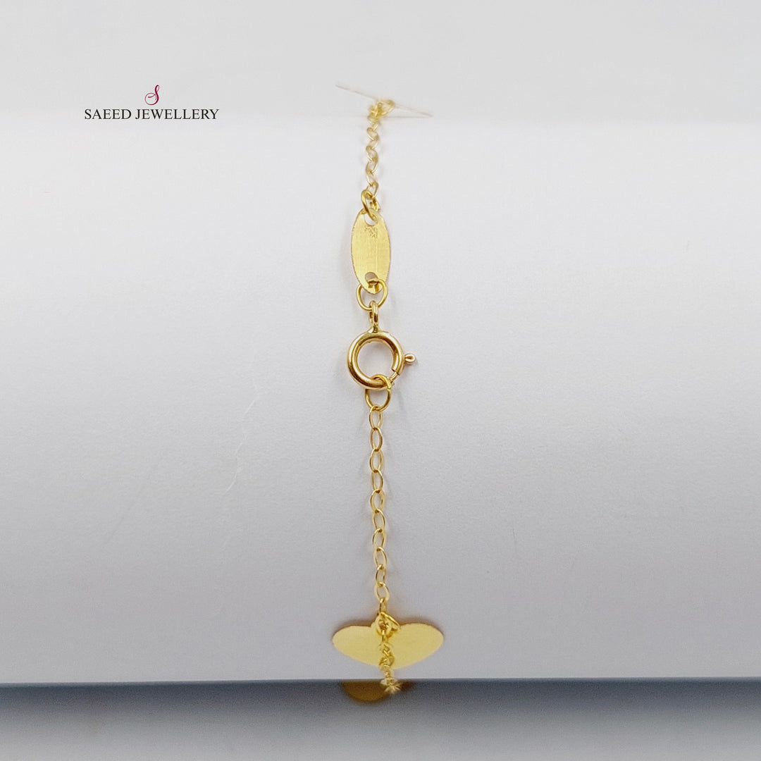 18K اسوارة دنانديش قلب-مجوهرات الشيخ سعيد-Saeed Jewelry 