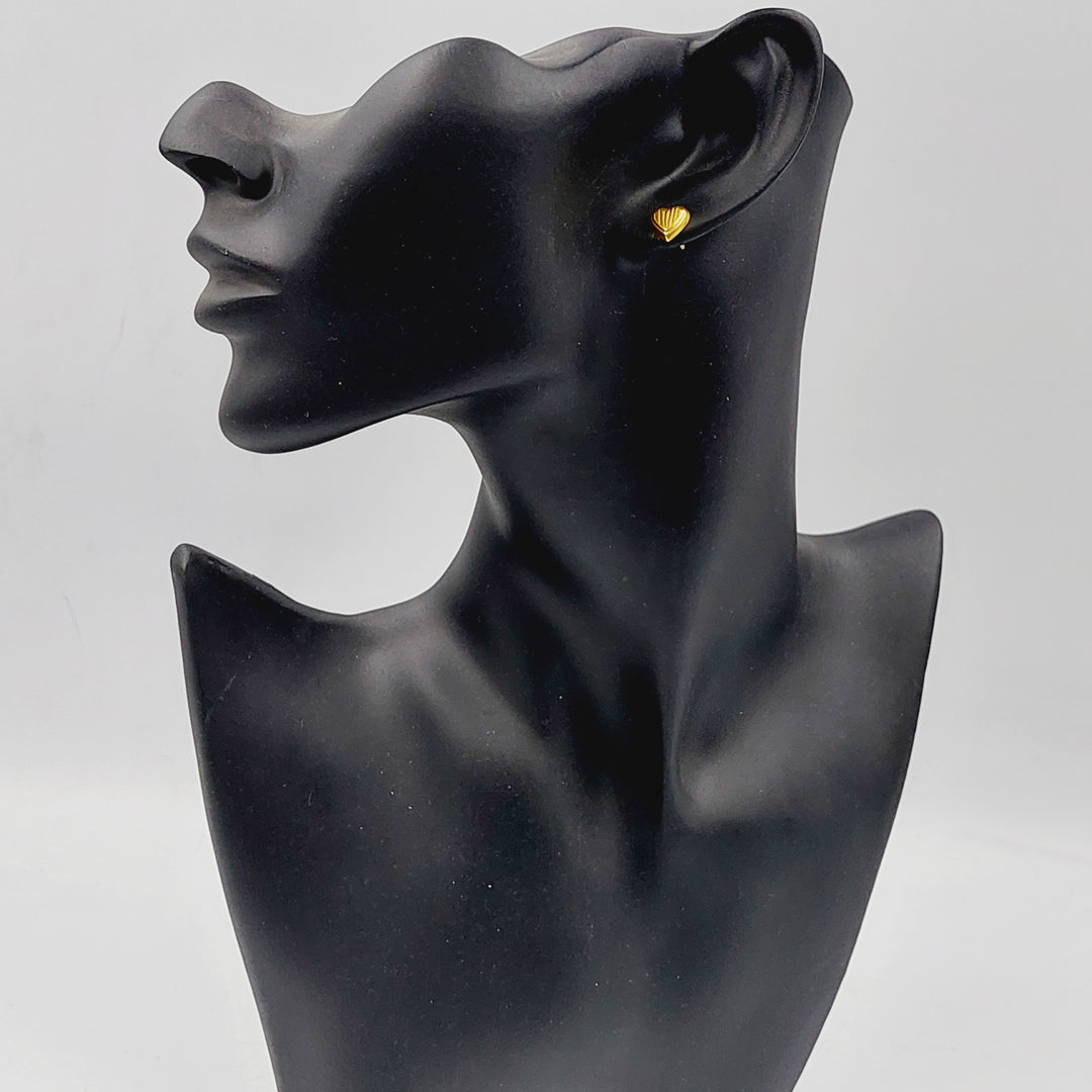 18K حلق برغي اطفال-مجوهرات الشيخ سعيد-Saeed Jewelry 