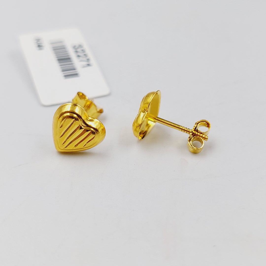 18K حلق برغي اطفال-مجوهرات الشيخ سعيد-Saeed Jewelry 