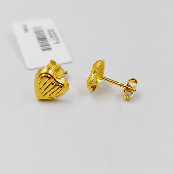 18K حلق برغي اطفال-مجوهرات الشيخ سعيد-Saeed Jewelry 