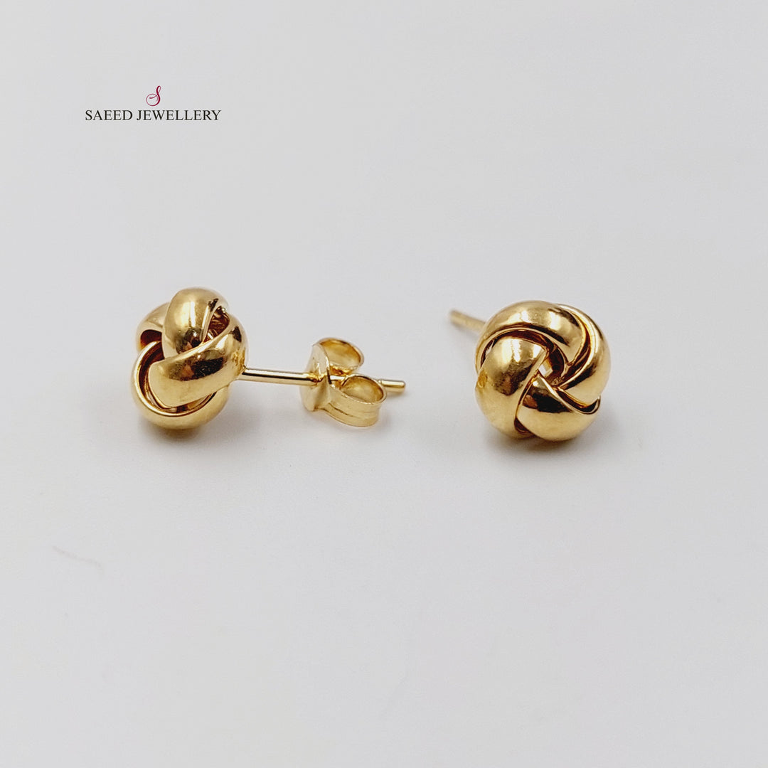 18K حلق برغي-مجوهرات الشيخ سعيد-Saeed Jewelry 