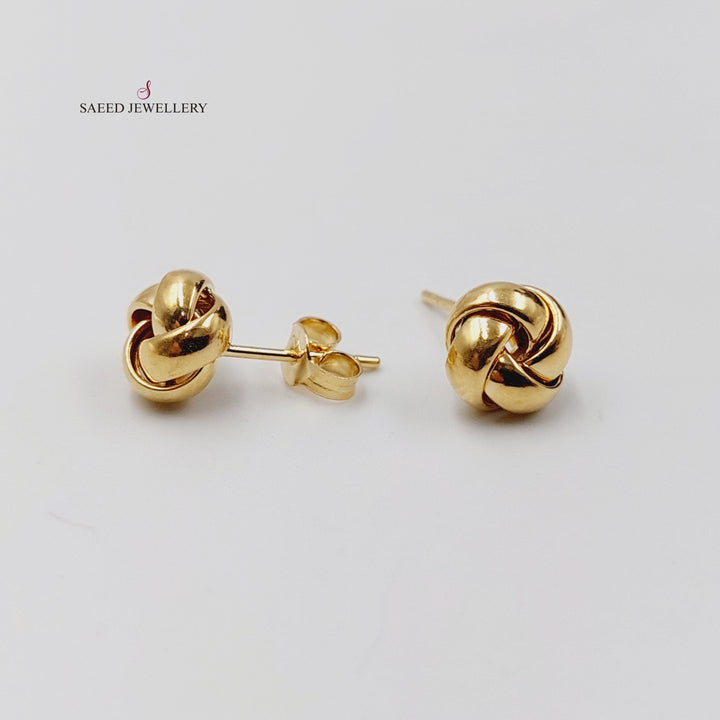 18K حلق برغي-مجوهرات الشيخ سعيد-Saeed Jewelry 