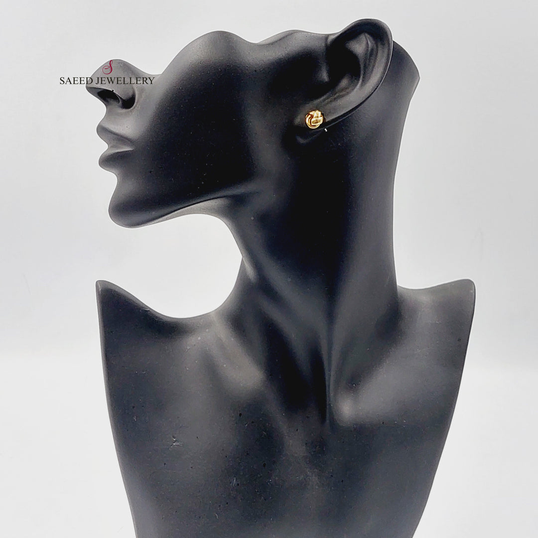 18K حلق برغي-مجوهرات الشيخ سعيد-Saeed Jewelry 