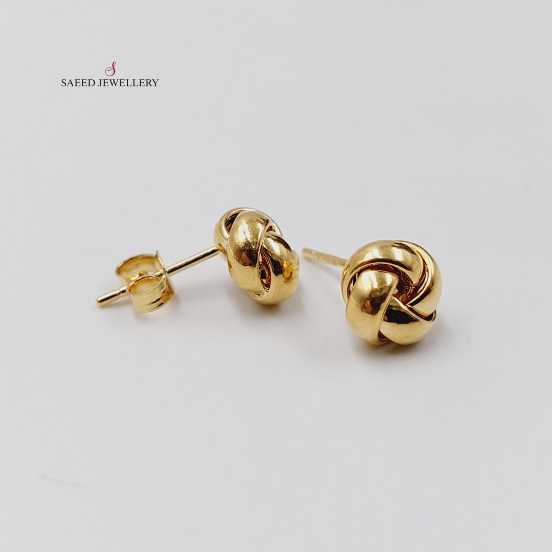 18K حلق برغي-مجوهرات الشيخ سعيد-Saeed Jewelry 