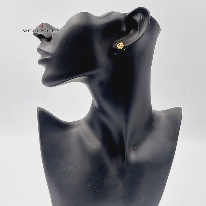 18K حلق برغي-مجوهرات الشيخ سعيد-Saeed Jewelry 