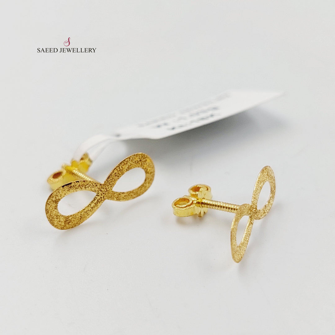 18K حلق برغي-مجوهرات الشيخ سعيد-Saeed Jewelry 