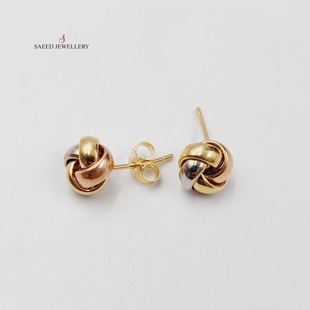 18K حلق برغي-مجوهرات الشيخ سعيد-Saeed Jewelry 
