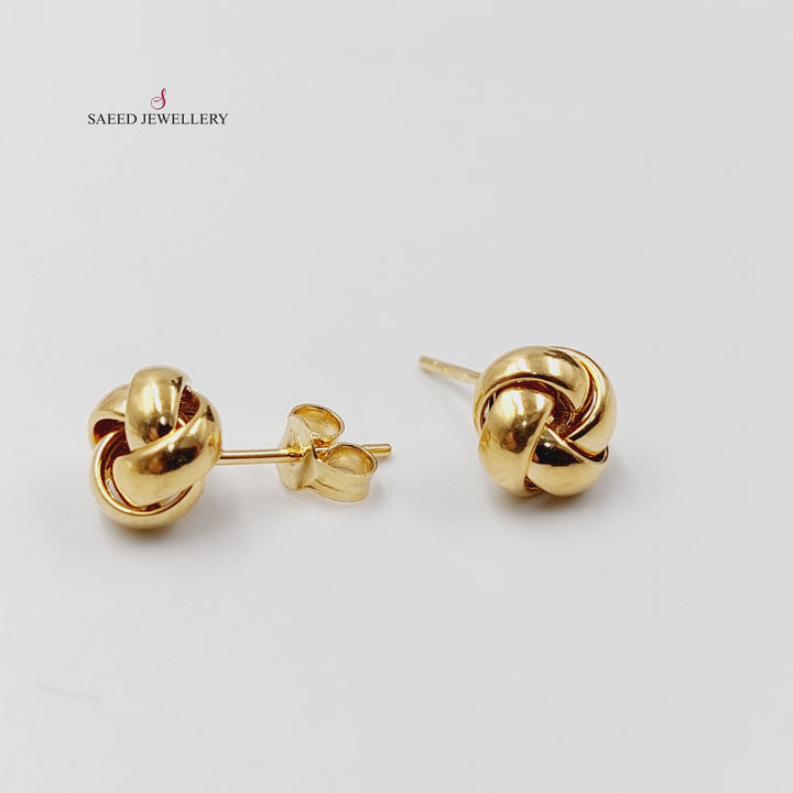 18K حلق برغي-مجوهرات الشيخ سعيد-Saeed Jewelry 