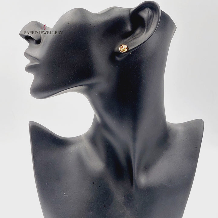 18K حلق برغي-مجوهرات الشيخ سعيد-Saeed Jewelry 