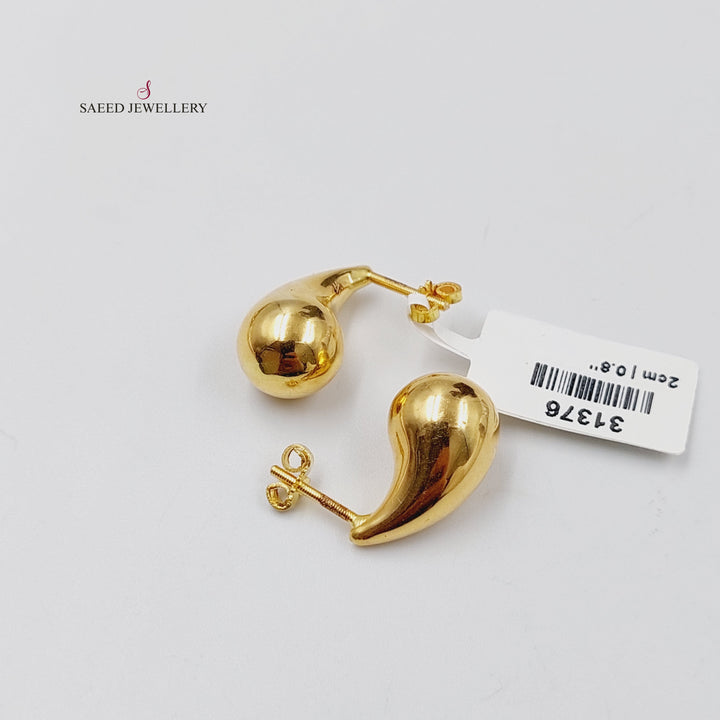 18K حلق دمعة-مجوهرات الشيخ سعيد-Saeed Jewelry 