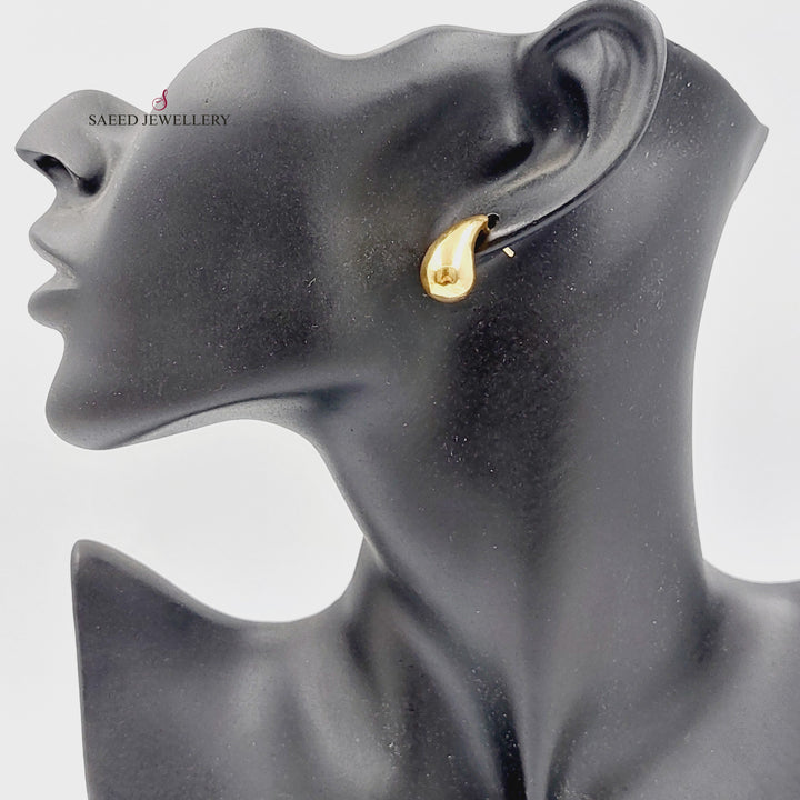 18K حلق دمعة-مجوهرات الشيخ سعيد-Saeed Jewelry 