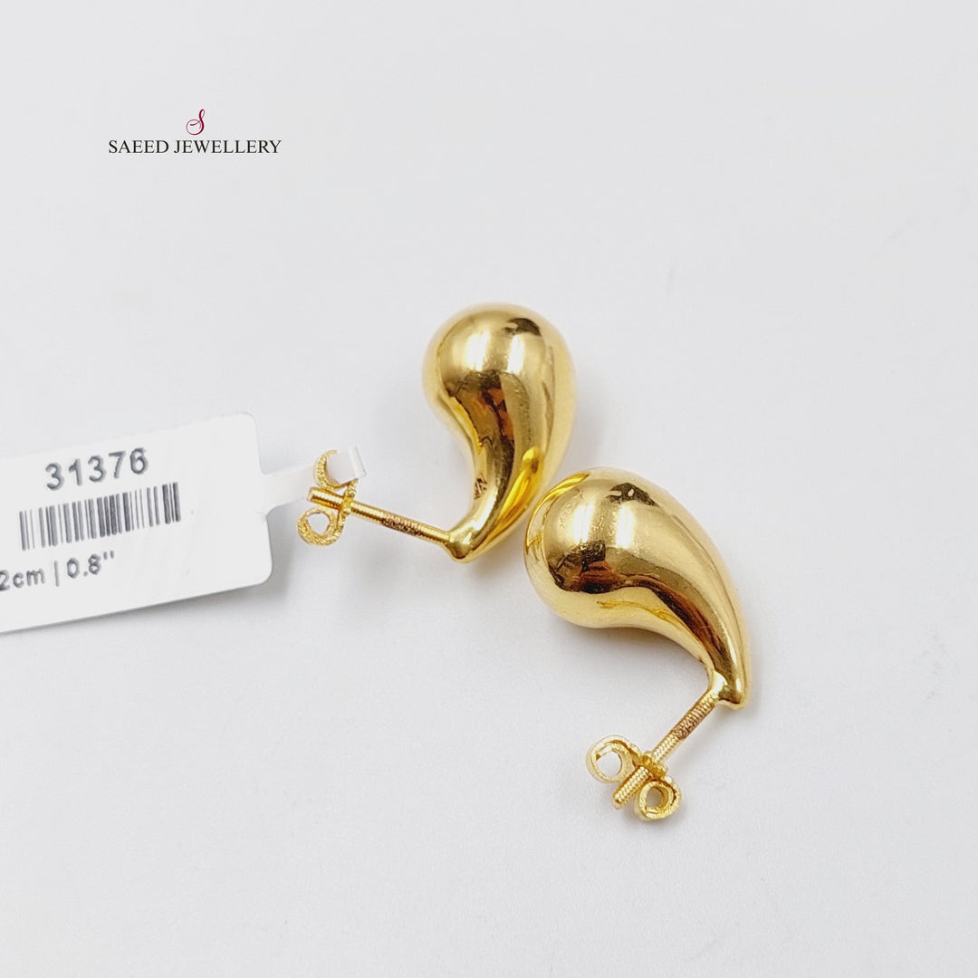 18K حلق دمعة-مجوهرات الشيخ سعيد-Saeed Jewelry 