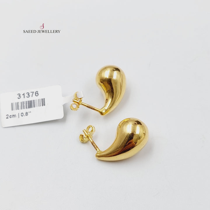 18K حلق دمعة-مجوهرات الشيخ سعيد-Saeed Jewelry 