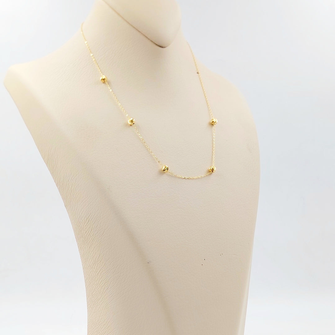 18K عقد طابات-مجوهرات الشيخ سعيد-Saeed Jewelry 