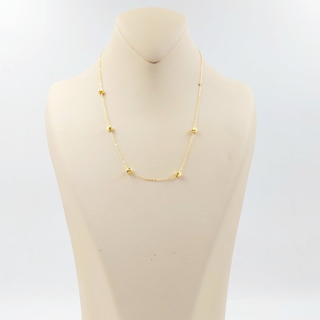 18K عقد طابات-مجوهرات الشيخ سعيد-Saeed Jewelry 