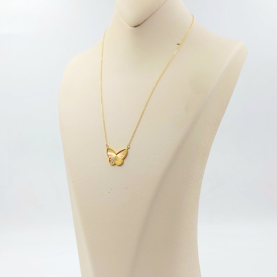 18K عقد فراشة-مجوهرات الشيخ سعيد-Saeed Jewelry 