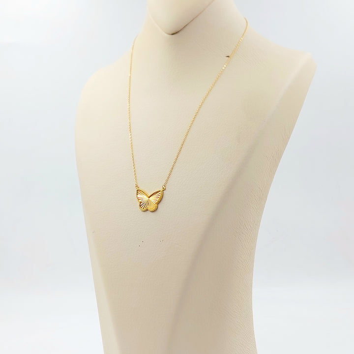 18K عقد فراشة-مجوهرات الشيخ سعيد-Saeed Jewelry 