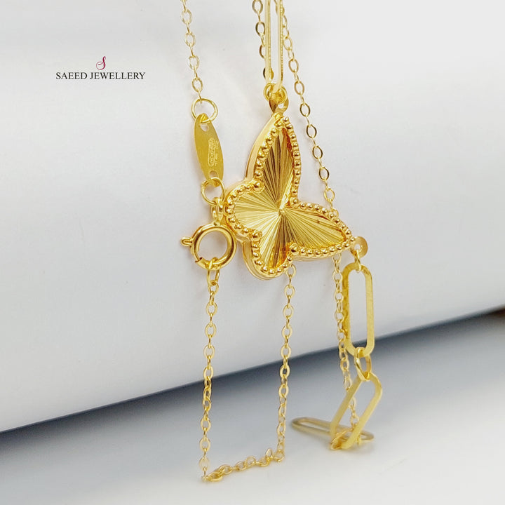 18K عقد فراشة-مجوهرات الشيخ سعيد-Saeed Jewelry 