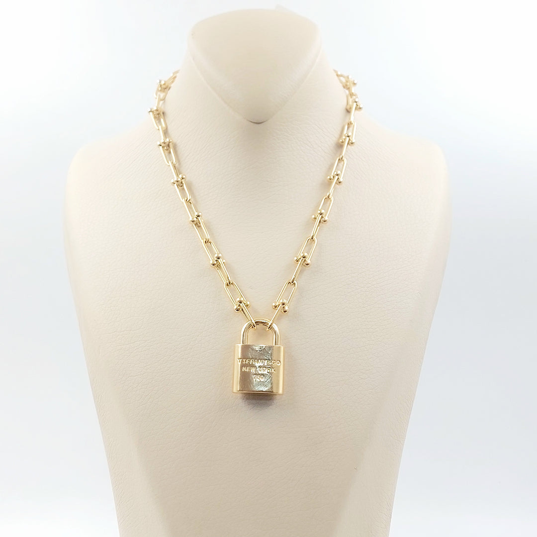 18K عقد قفل اكسترا-مجوهرات الشيخ سعيد-Saeed Jewelry 