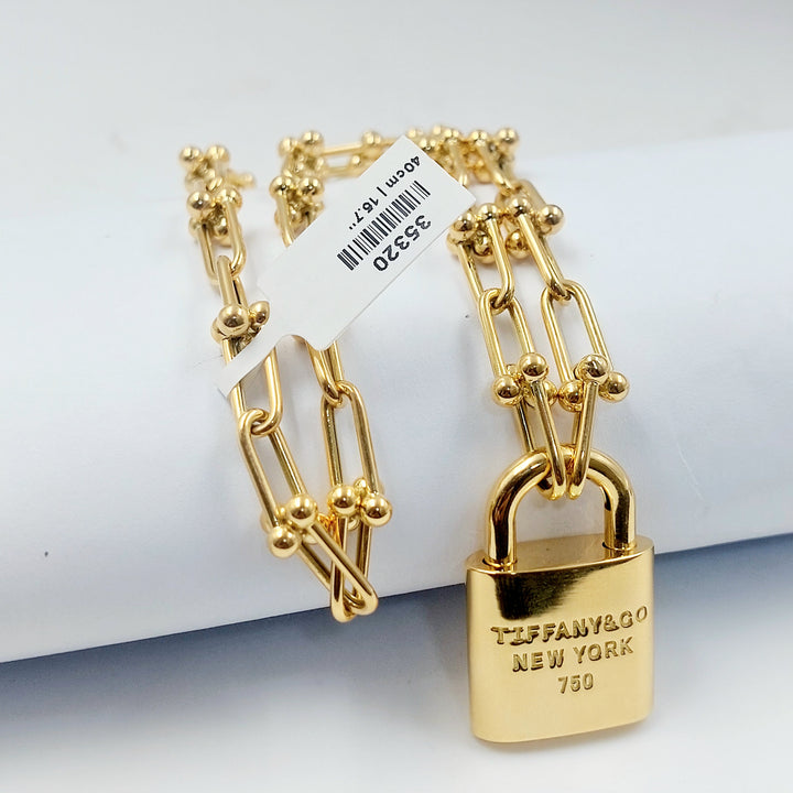 18K عقد قفل اكسترا-مجوهرات الشيخ سعيد-Saeed Jewelry 