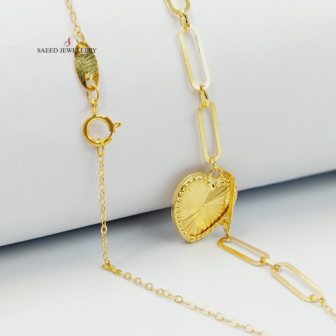 18K عقد قلب بيبر كليب-مجوهرات الشيخ سعيد-Saeed Jewelry 