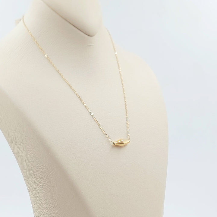 18K عقد زيتون ناعم-مجوهرات الشيخ سعيد-Saeed Jewelry 
