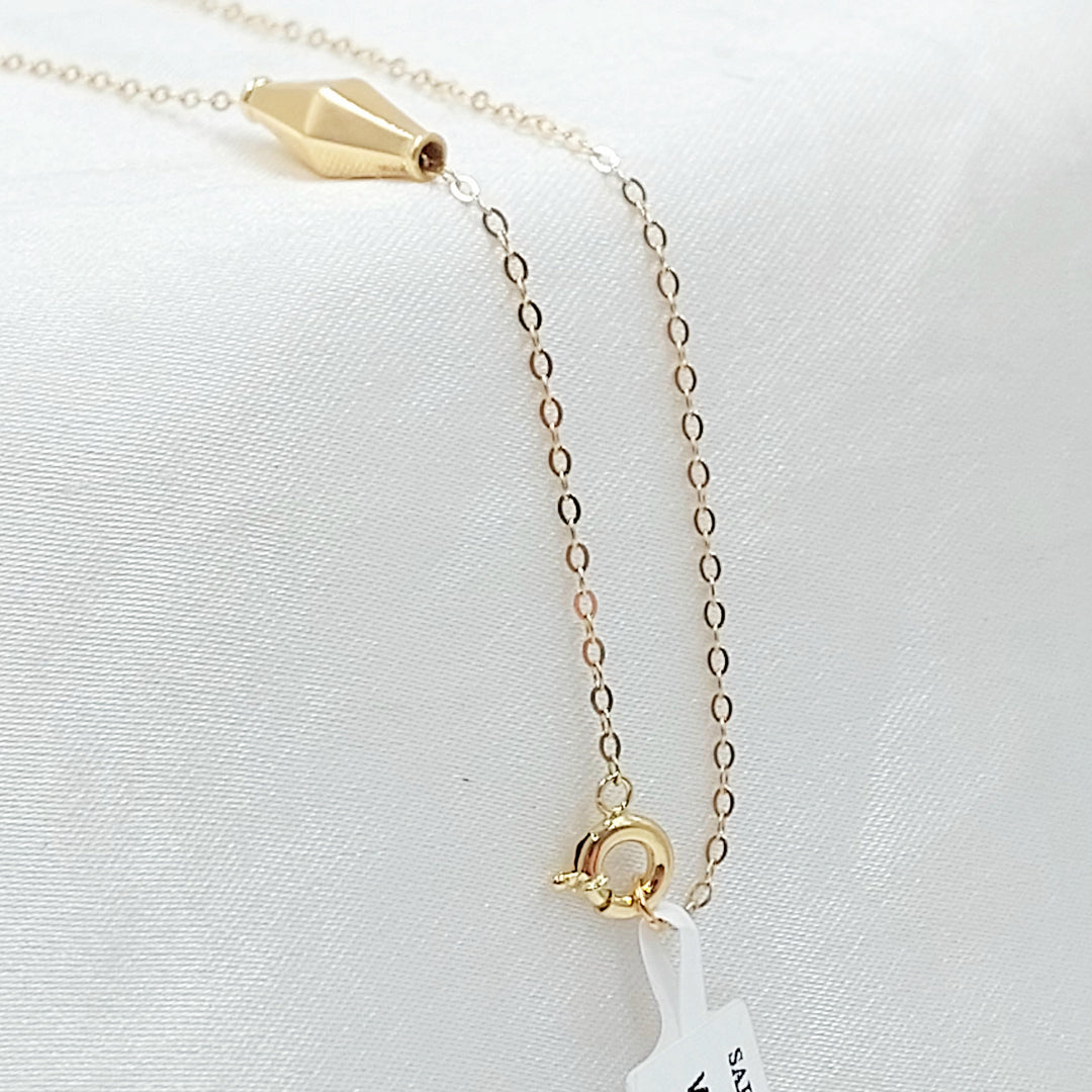 18K عقد زيتون ناعم-مجوهرات الشيخ سعيد-Saeed Jewelry 
