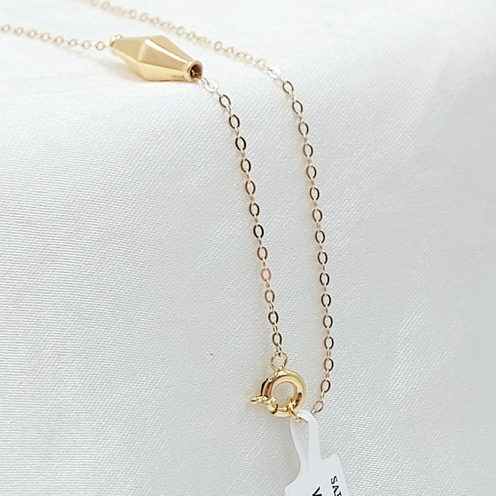 18K عقد زيتون ناعم-مجوهرات الشيخ سعيد-Saeed Jewelry 