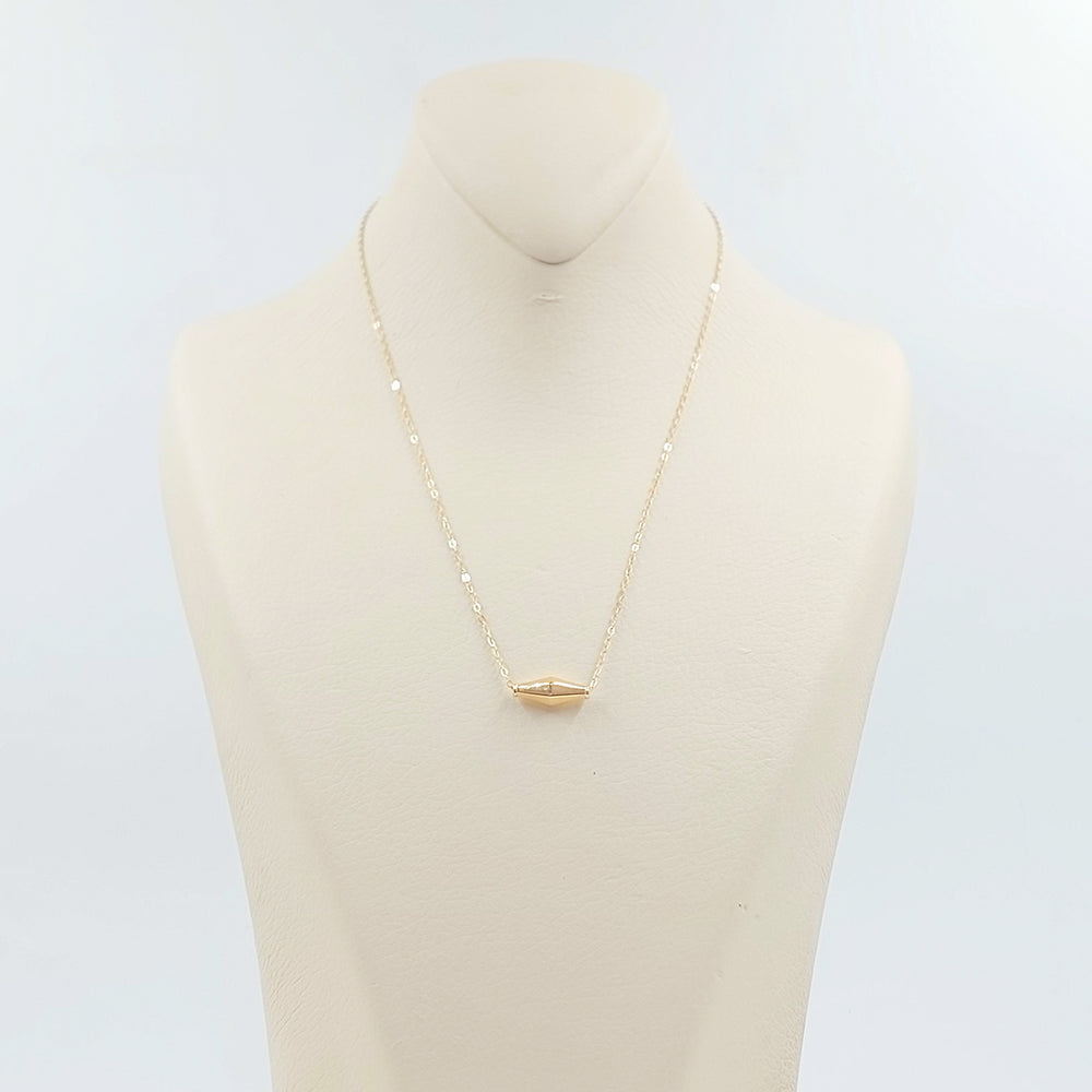 18K عقد زيتون ناعم-مجوهرات الشيخ سعيد-Saeed Jewelry 