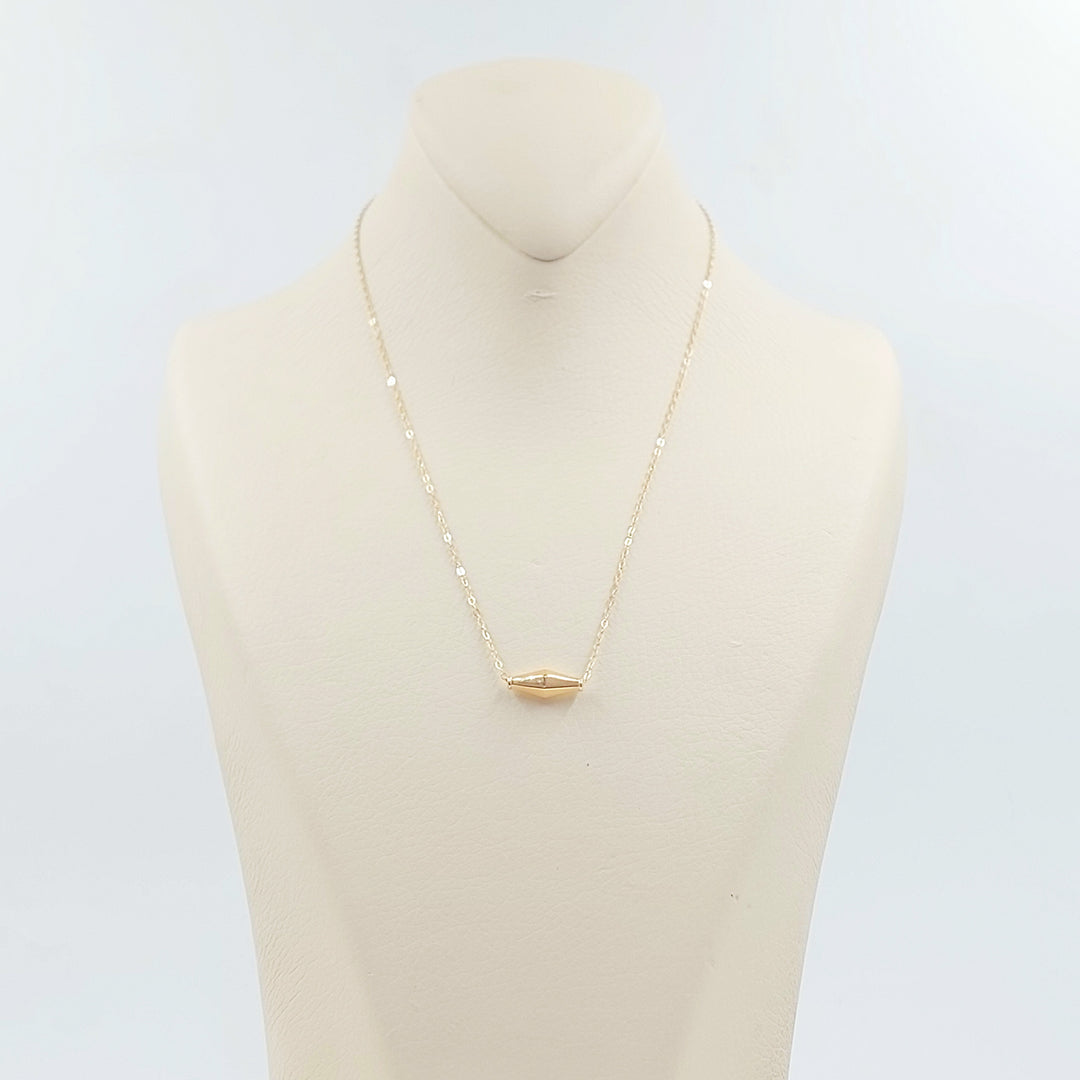 18K عقد زيتون ناعم-مجوهرات الشيخ سعيد-Saeed Jewelry 