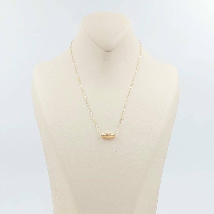 18K عقد زيتون ناعم-مجوهرات الشيخ سعيد-Saeed Jewelry 