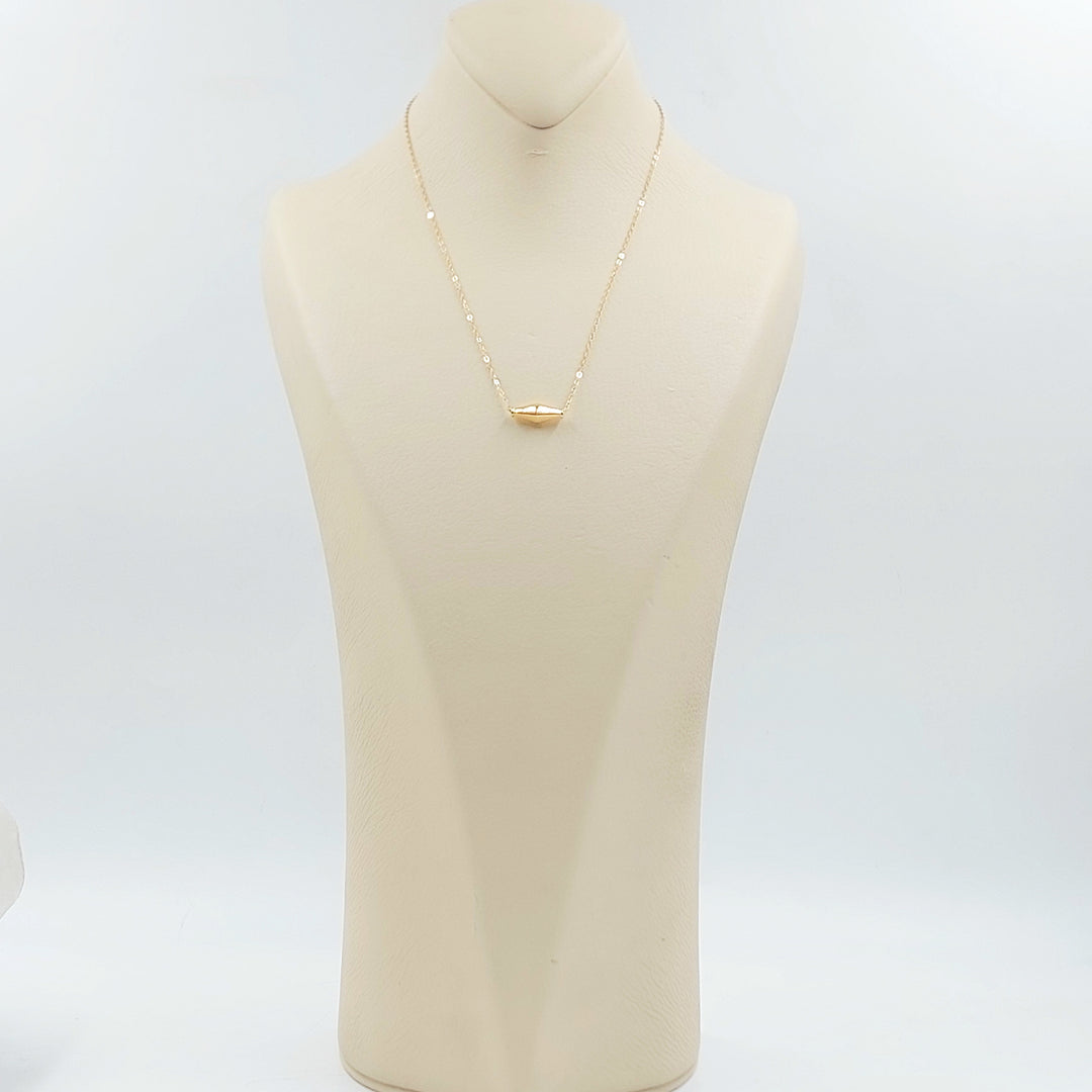 18K عقد زيتون ناعم-مجوهرات الشيخ سعيد-Saeed Jewelry 