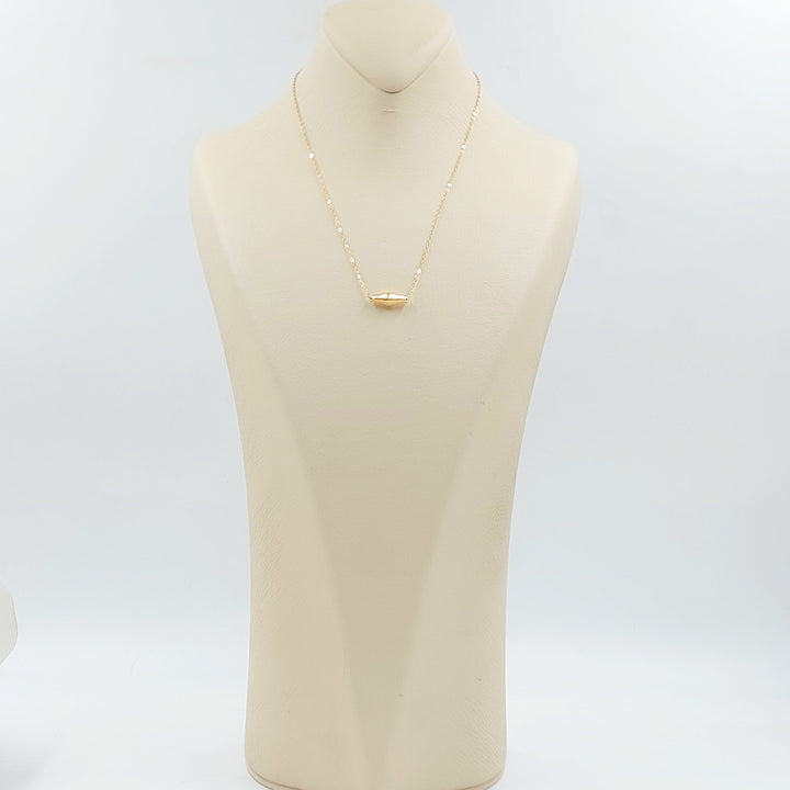 18K عقد زيتون ناعم-مجوهرات الشيخ سعيد-Saeed Jewelry 