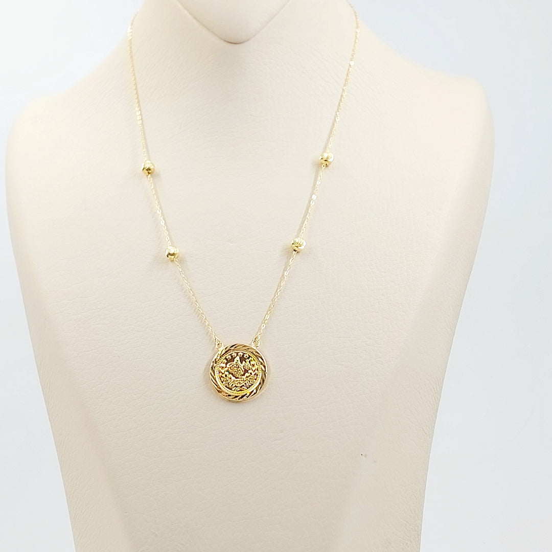 18K عقد رشادي قشرة-مجوهرات الشيخ سعيد-Saeed Jewelry 